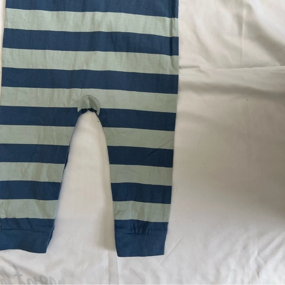 Baby GAP Blue Striped Long Sleeve One Piece Polo Size 18-24 Months